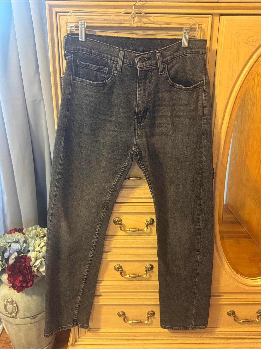 Levi's Men's Black Washed 505 Jeans